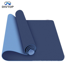 2021 Hotsell Non Slip Double Layer Eco Friendly TPE Yoga Mat, Yoga Pilates 6MM Textured Non Slip Surface Yoga Mats-